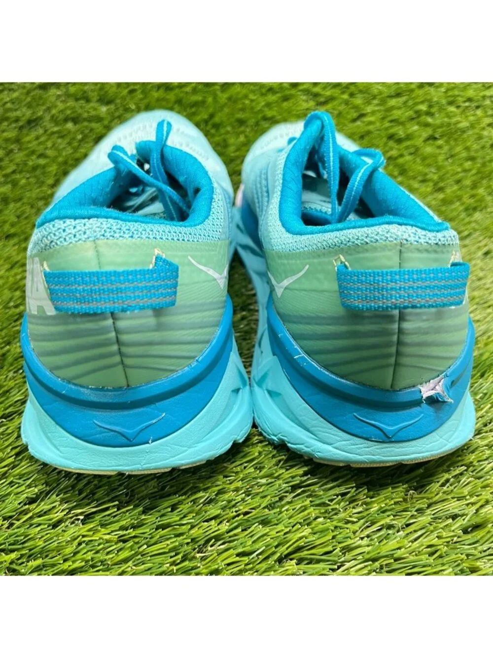 Hoka One One Arahi 4 Womens Size 9.5 Blue White Athletic Running Shoes Sneakers
